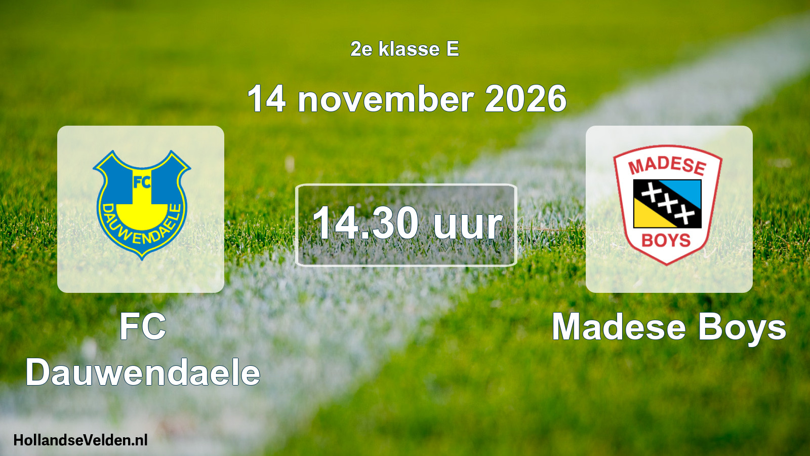 Scheduled Match: FC Dauwendaele - Madese Boys (14 November 2026)