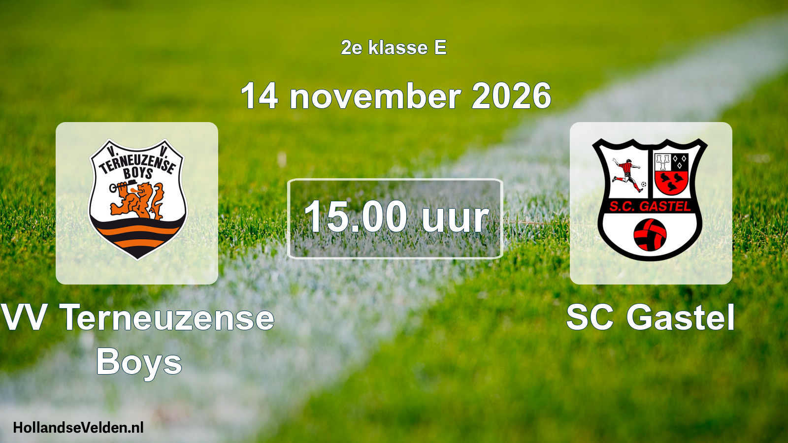 Scheduled Match: VV Terneuzense Boys - SC Gastel (14 November 2026)