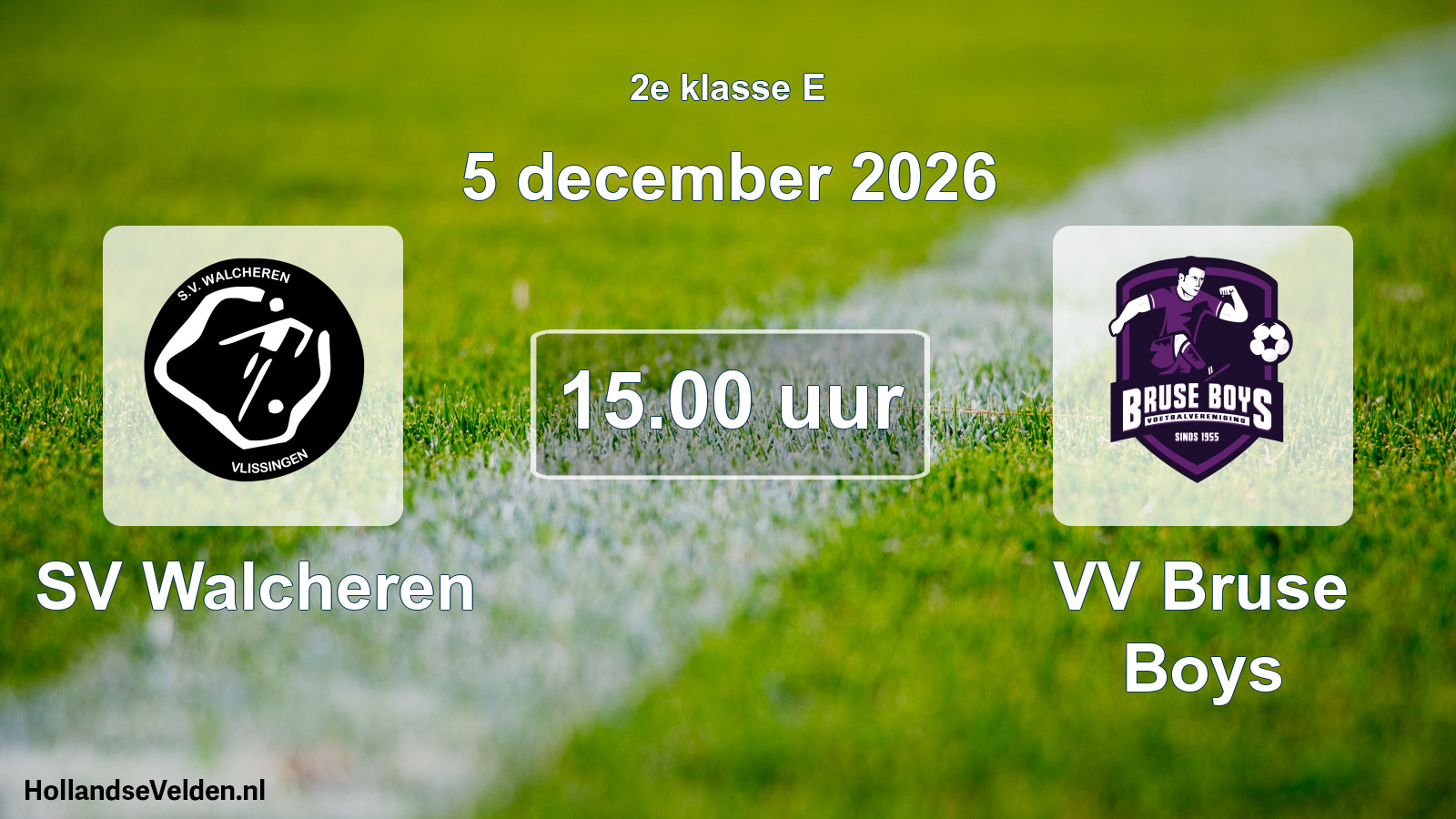 Scheduled Match: SV Walcheren - VV Bruse Boys (5 December 2026)
