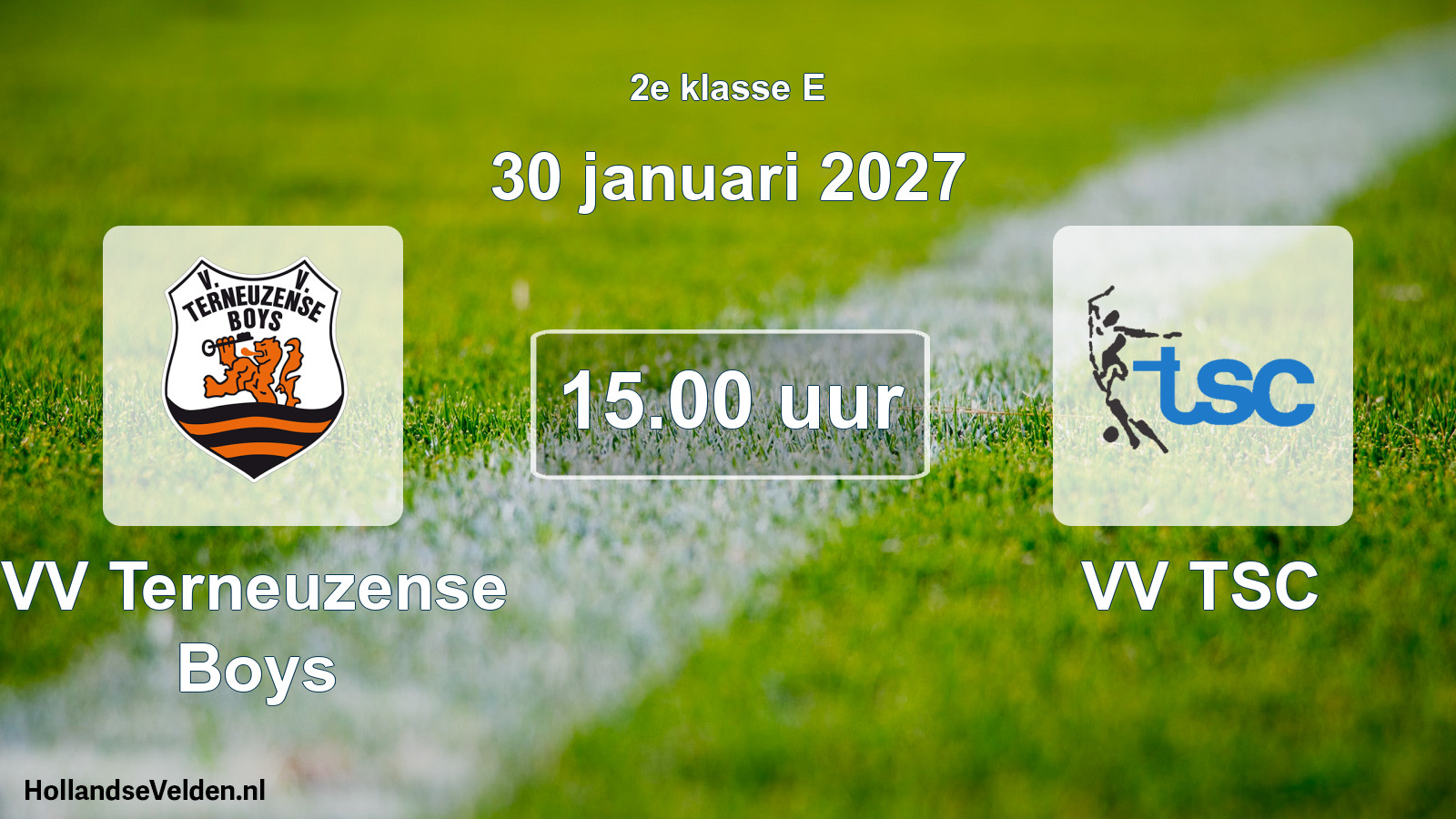 Geplande wedstrijd: VV Terneuzense Boys - VV TSC (30 januari 2027)