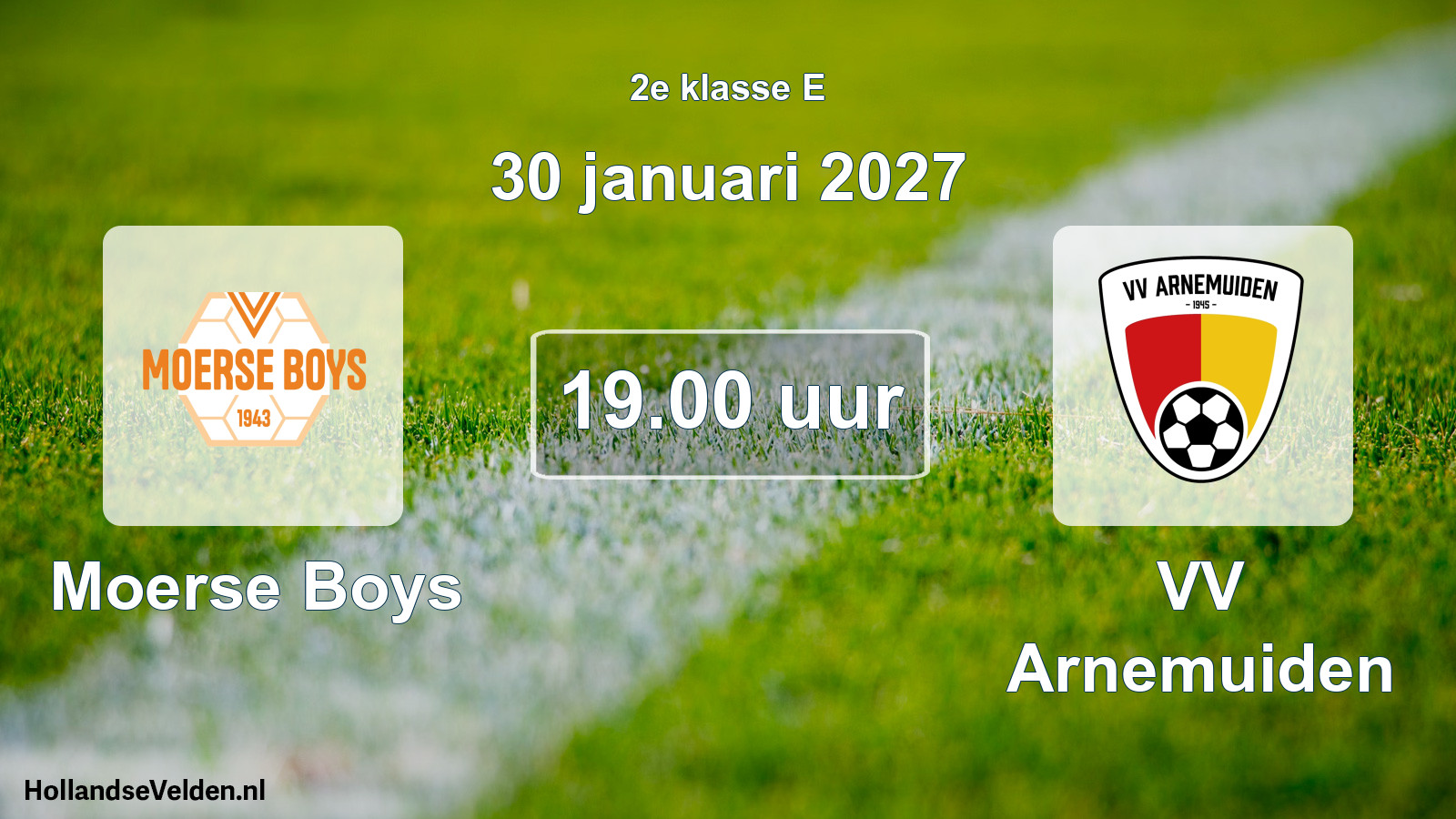 Geplande wedstrijd: Moerse Boys - VV Arnemuiden (30 januari 2027)