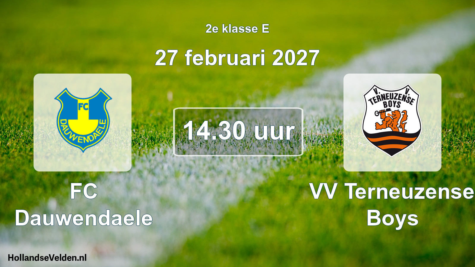 Geplande wedstrijd: FC Dauwendaele - VV Terneuzense Boys (27 februari 2027)