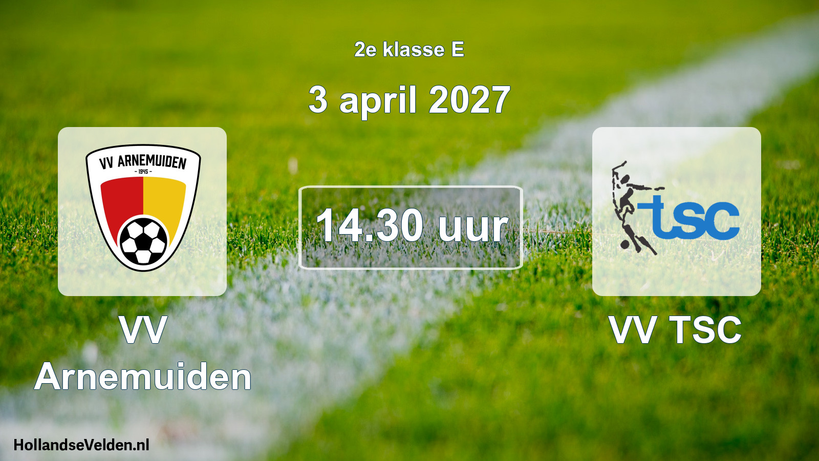 Geplande wedstrijd: VV Arnemuiden - VV TSC (3 april 2027)