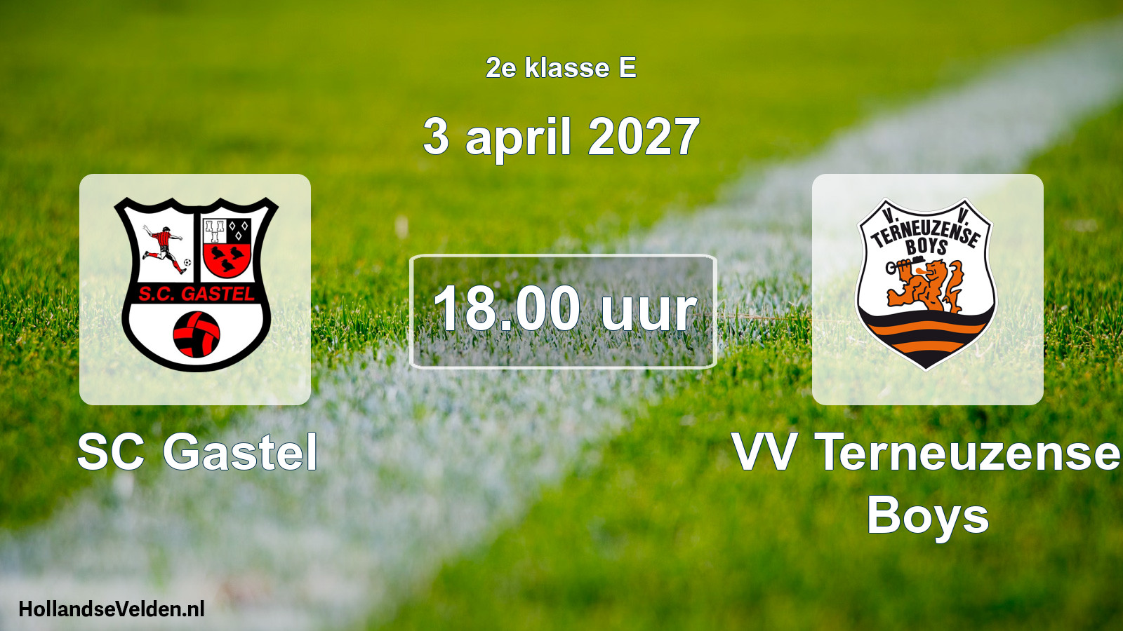 Geplande wedstrijd: SC Gastel - VV Terneuzense Boys (3 april 2027)