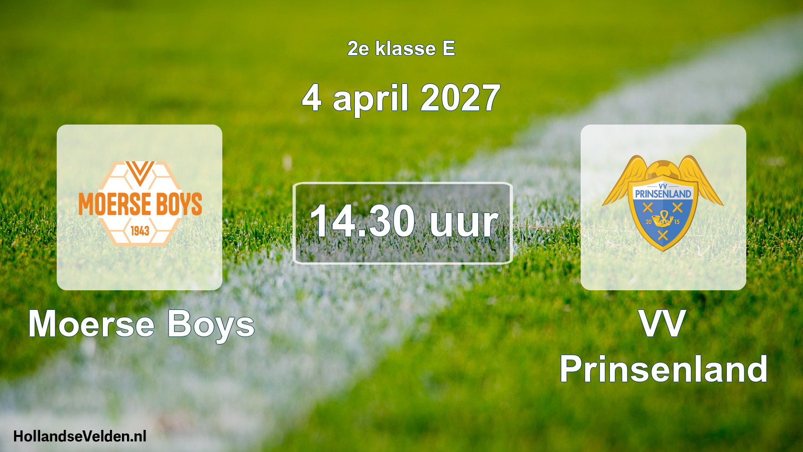 Scheduled Match: Moerse Boys - VV Prinsenland (4 April 2027)
