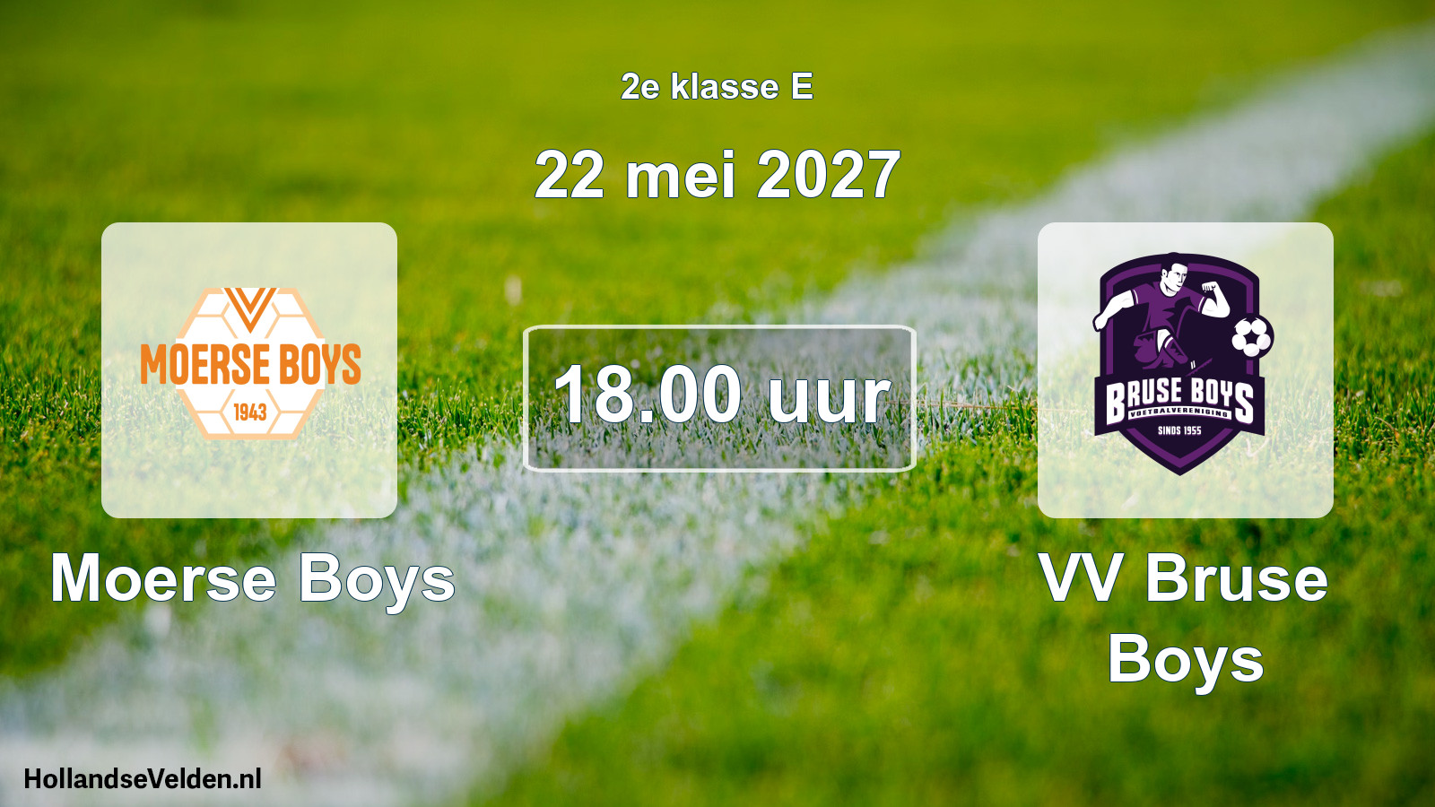 Geplande wedstrijd: Moerse Boys - VV Bruse Boys (22 mei 2027)