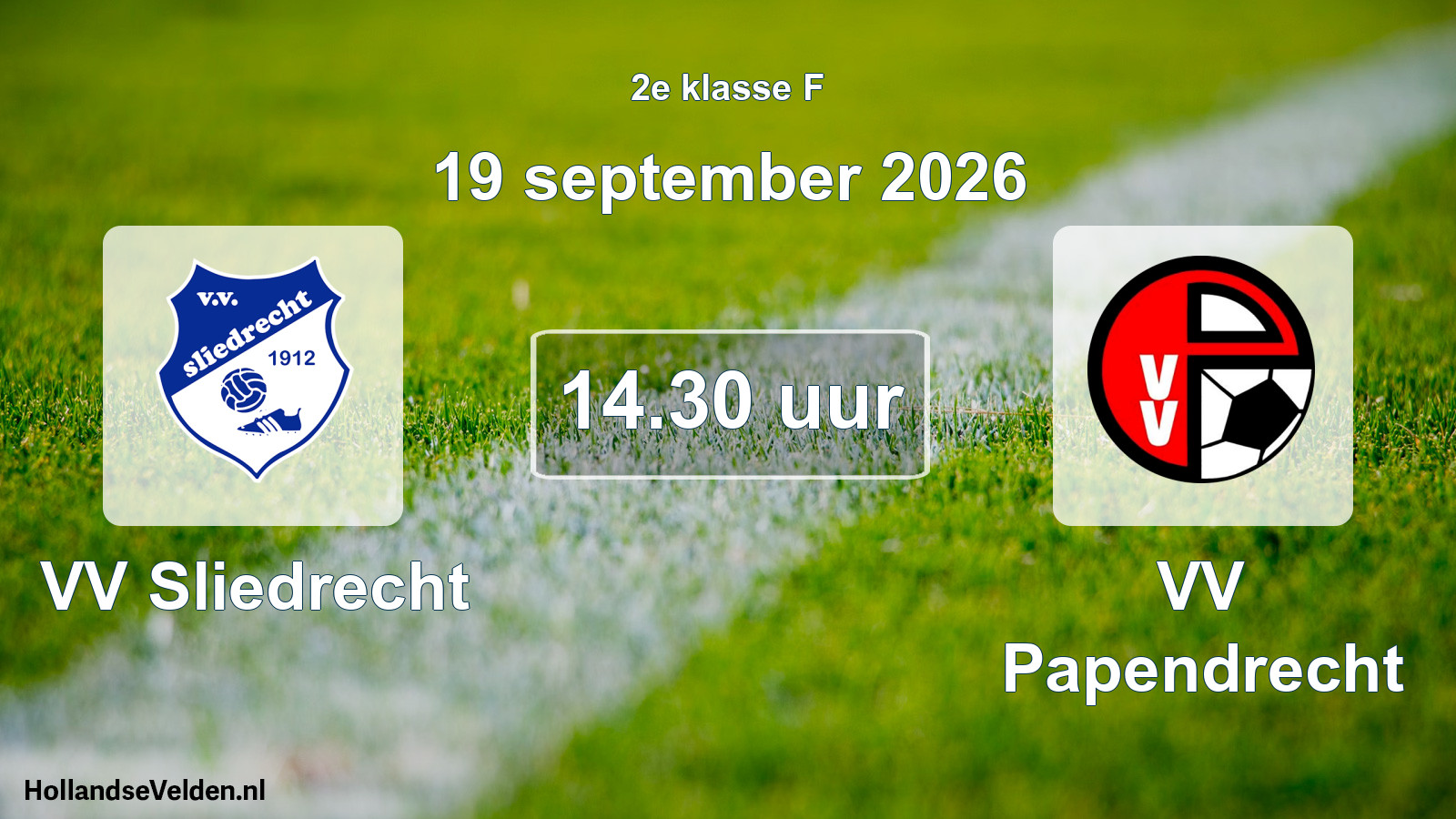 Scheduled Match: VV Sliedrecht - VV Papendrecht (19 September 2026)