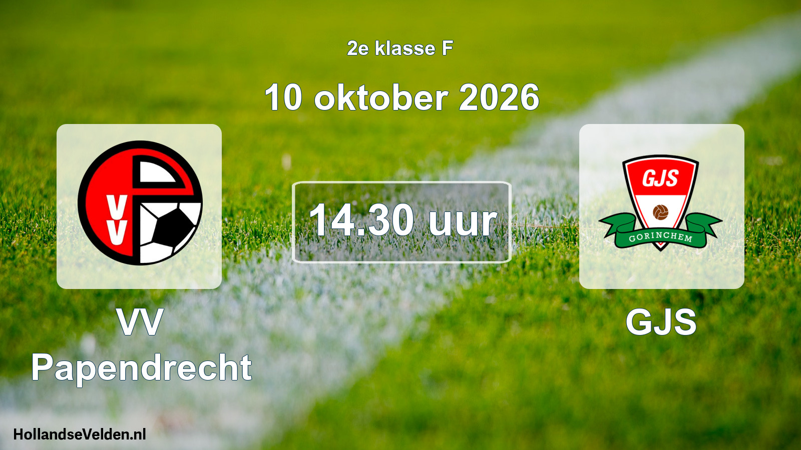 Geplande wedstrijd: VV Papendrecht - GJS (10 oktober 2026)