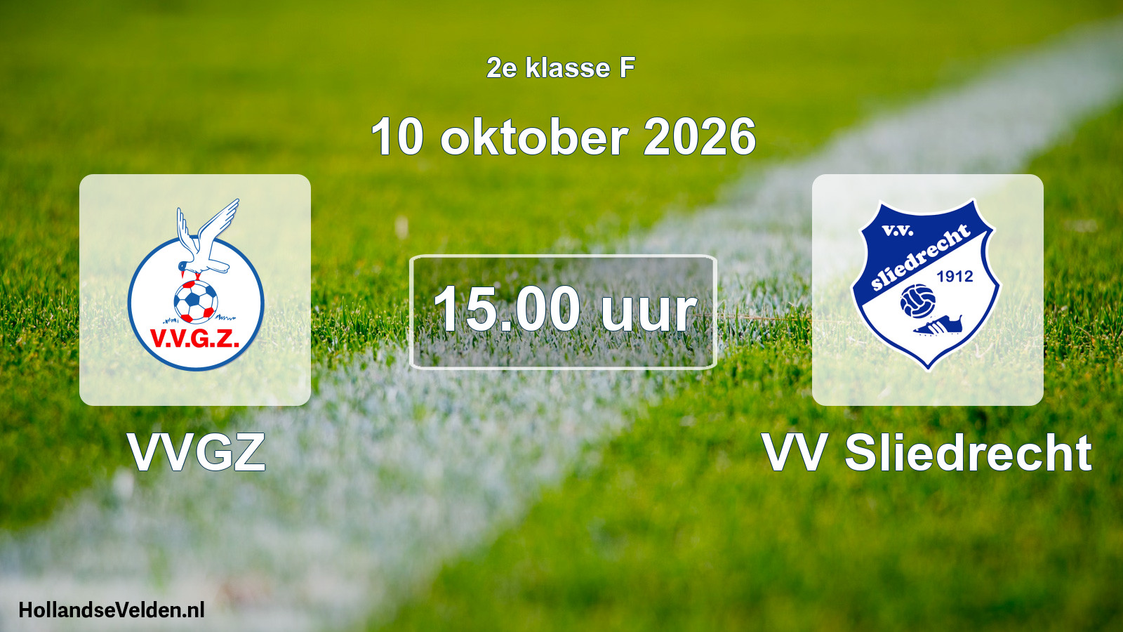 Geplande wedstrijd: VVGZ - VV Sliedrecht (10 oktober 2026)