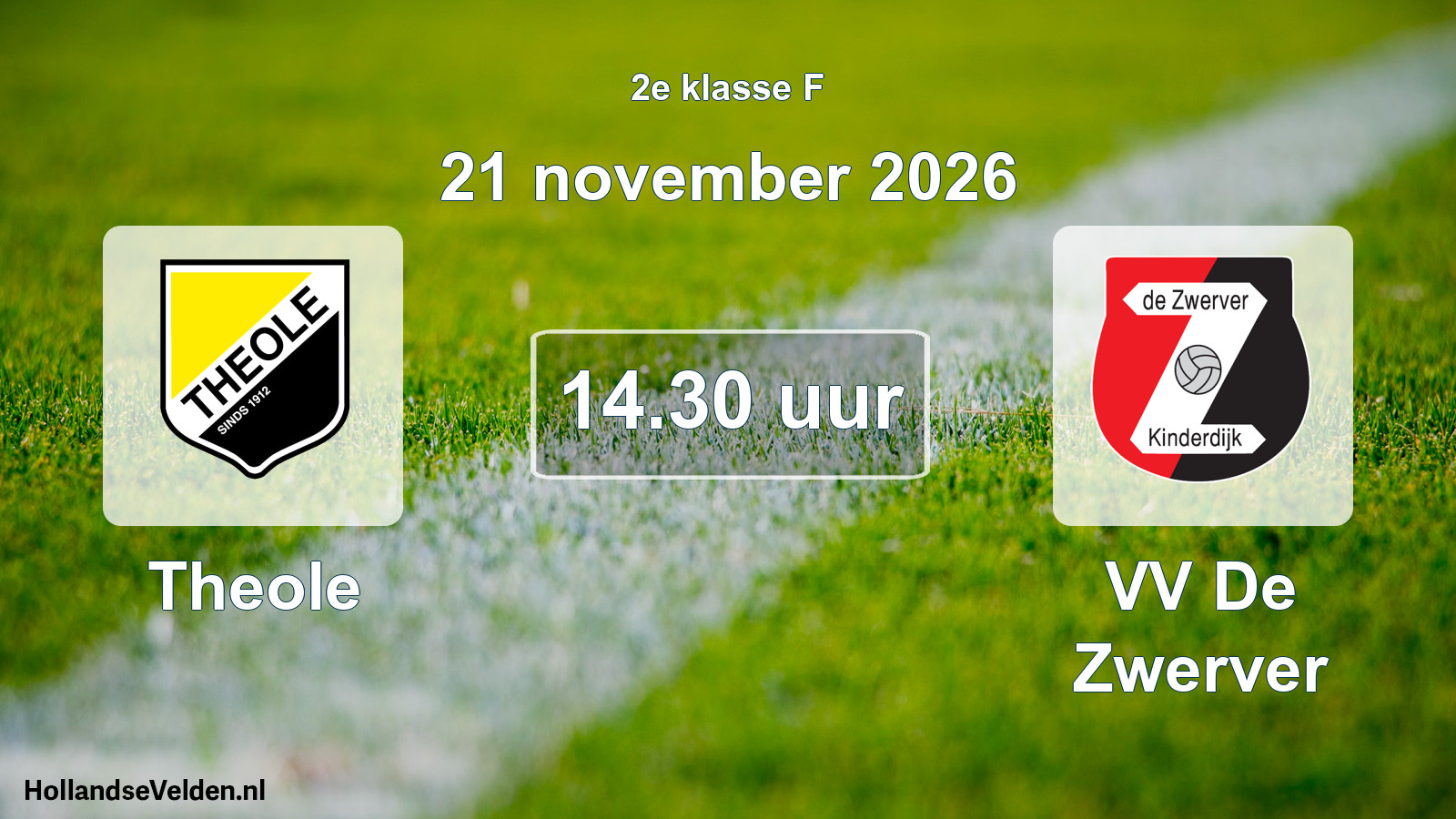Geplande wedstrijd: Theole - VV De Zwerver (21 november 2026)
