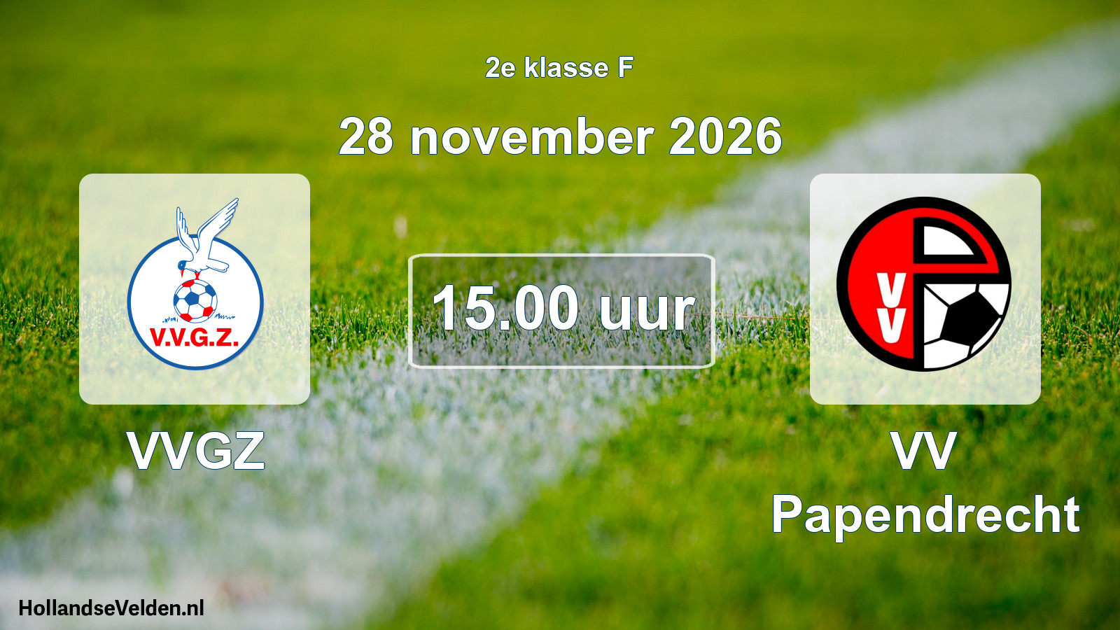 Geplande wedstrijd: VVGZ - VV Papendrecht (28 november 2026)