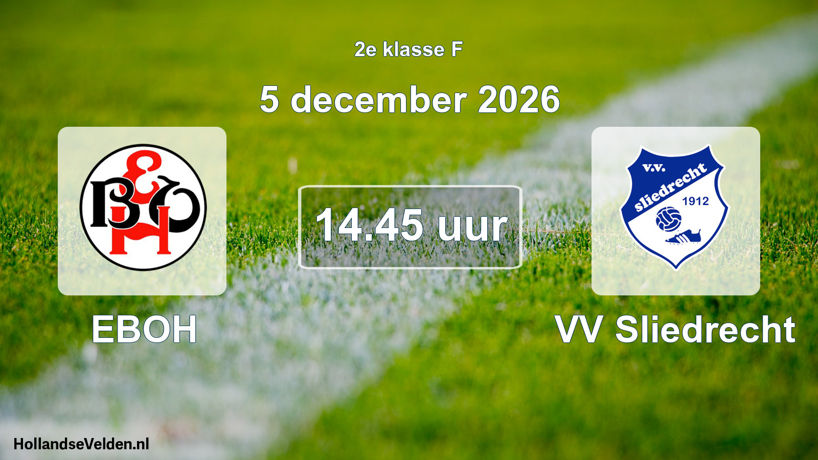 Geplande wedstrijd: EBOH - VV Sliedrecht (5 december 2026)