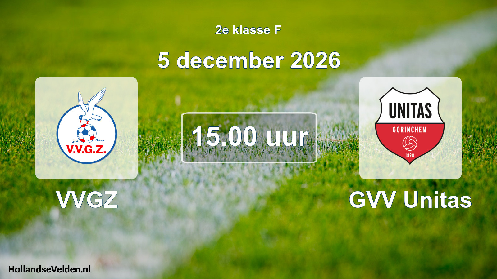 Geplande wedstrijd: VVGZ - GVV Unitas (5 december 2026)
