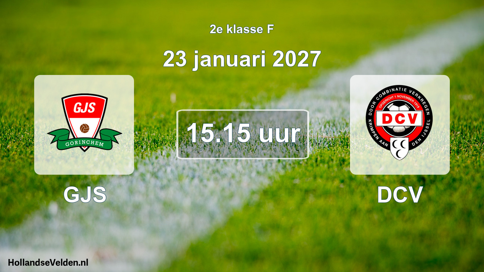 Geplande wedstrijd: GJS - DCV (23 januari 2027)