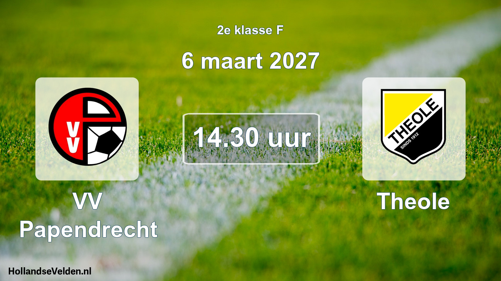Geplande wedstrijd: VV Papendrecht - Theole (6 maart 2027)