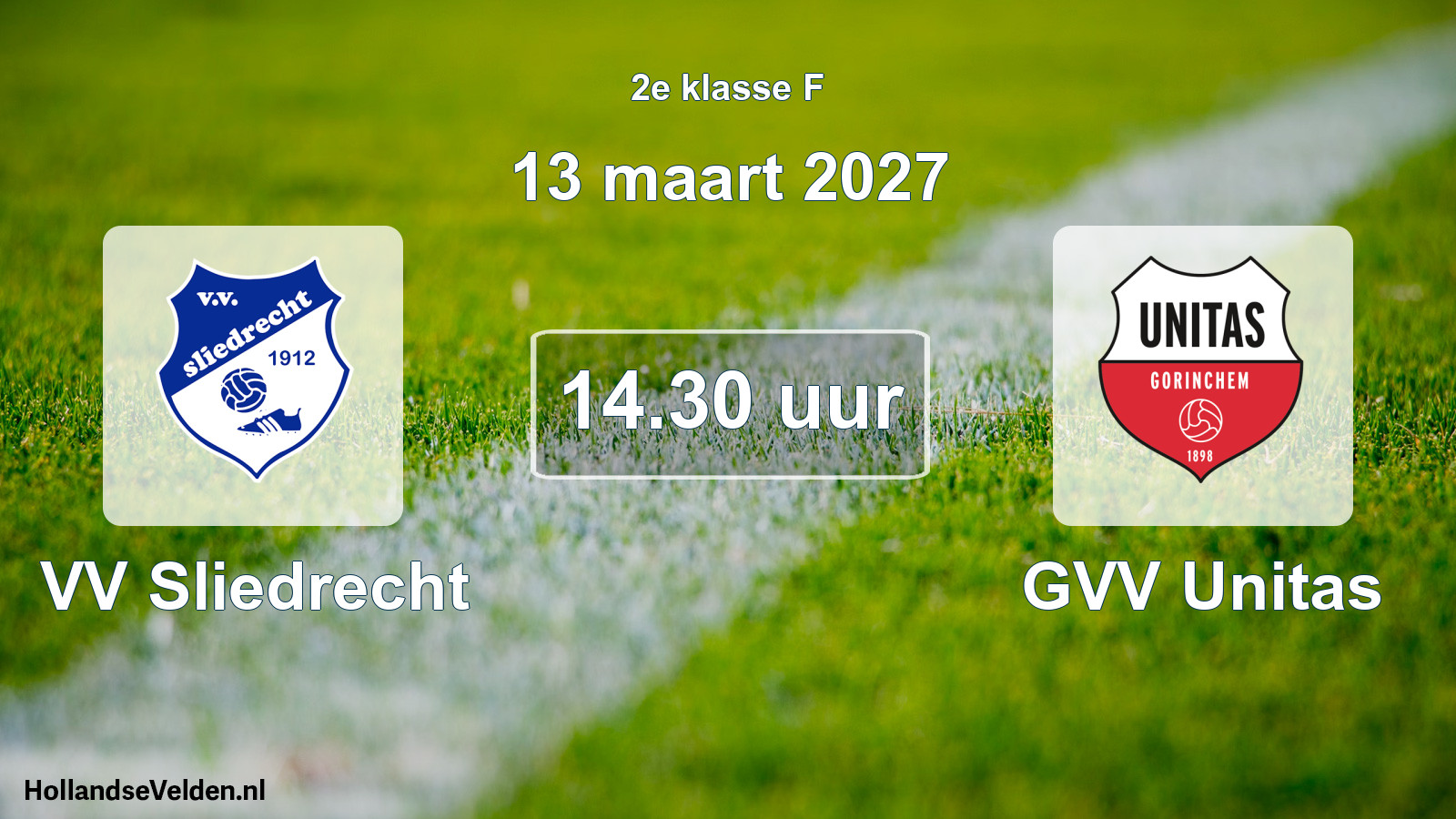 Geplande wedstrijd: VV Sliedrecht - GVV Unitas (13 maart 2027)