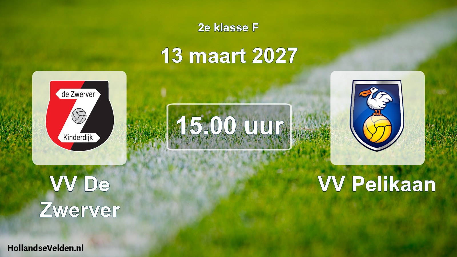 Scheduled Match: VV De Zwerver - VV Pelikaan (13 March 2027)