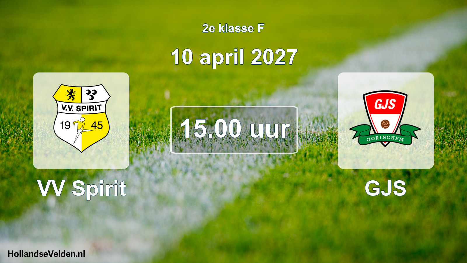 Geplande wedstrijd: VV Spirit - GJS (10 april 2027)