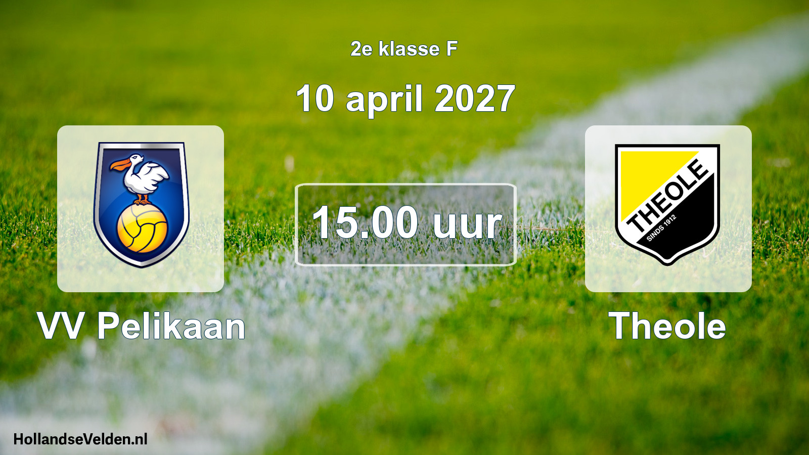 Geplande wedstrijd: VV Pelikaan - Theole (10 april 2027)