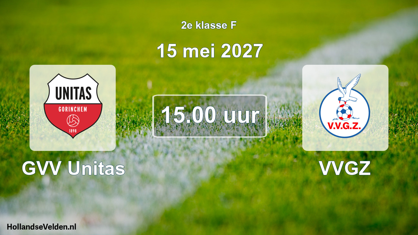 Geplande wedstrijd: GVV Unitas - VVGZ (15 mei 2027)