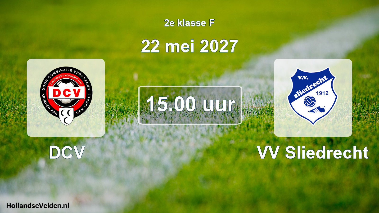 Geplande wedstrijd: DCV - VV Sliedrecht (22 mei 2027)