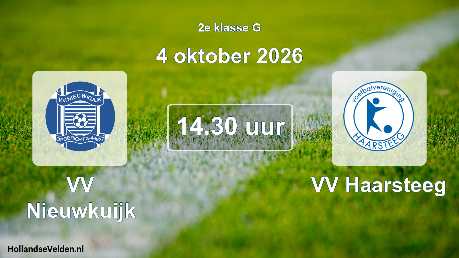 Geplande wedstrijd: VV Nieuwkuijk - VV Haarsteeg (4 oktober 2026)