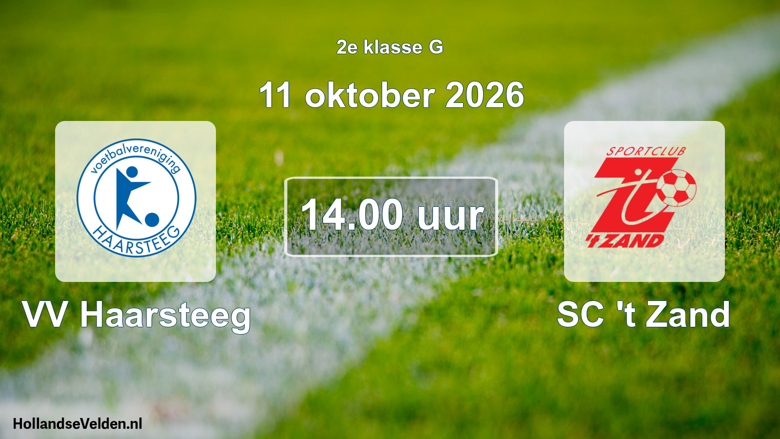 Geplande wedstrijd: VV Haarsteeg - SC 't Zand (11 oktober 2026)