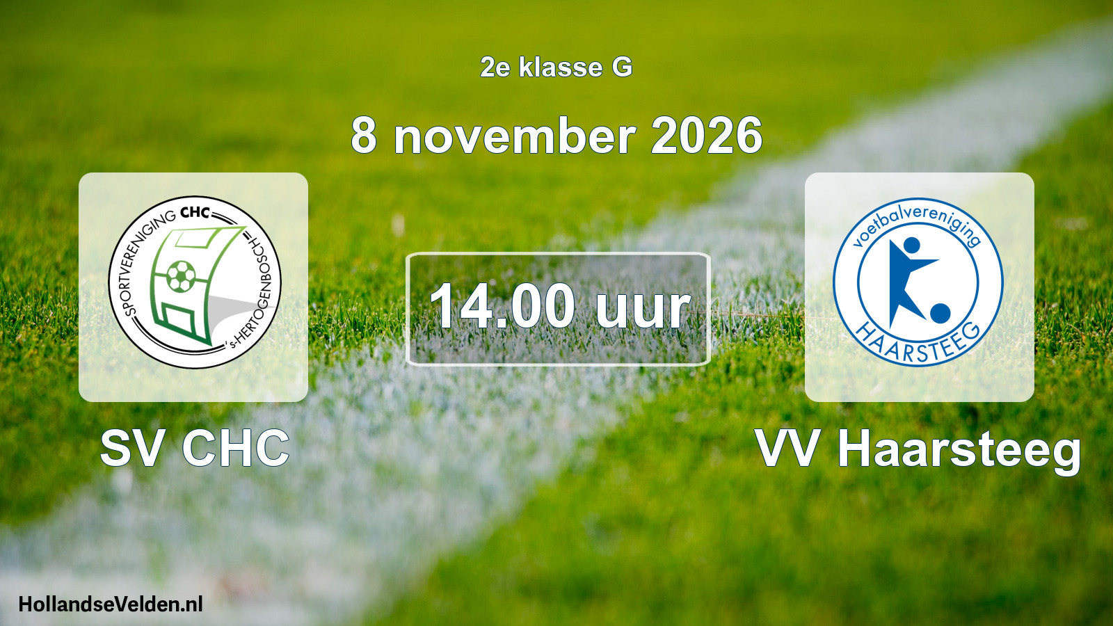 Geplande wedstrijd: SV CHC - VV Haarsteeg (8 november 2026)