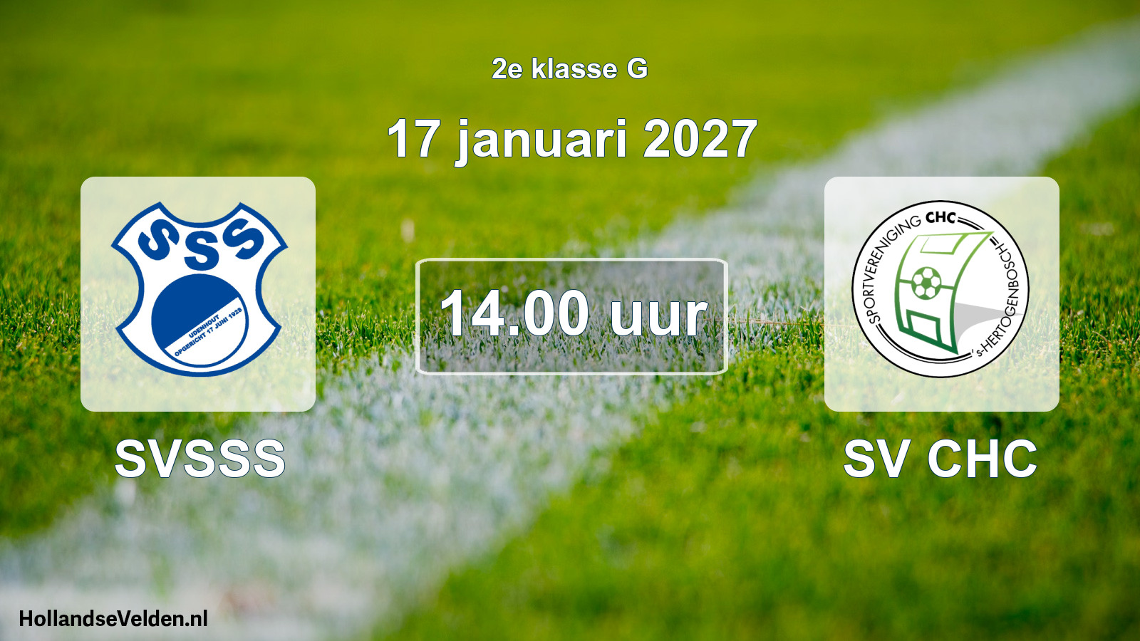 Geplande wedstrijd: SVSSS - SV CHC (17 januari 2027)