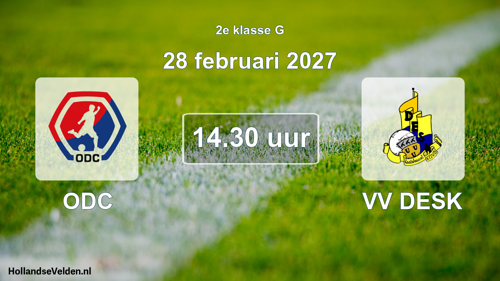 Geplande wedstrijd: ODC - VV DESK (28 februari 2027)