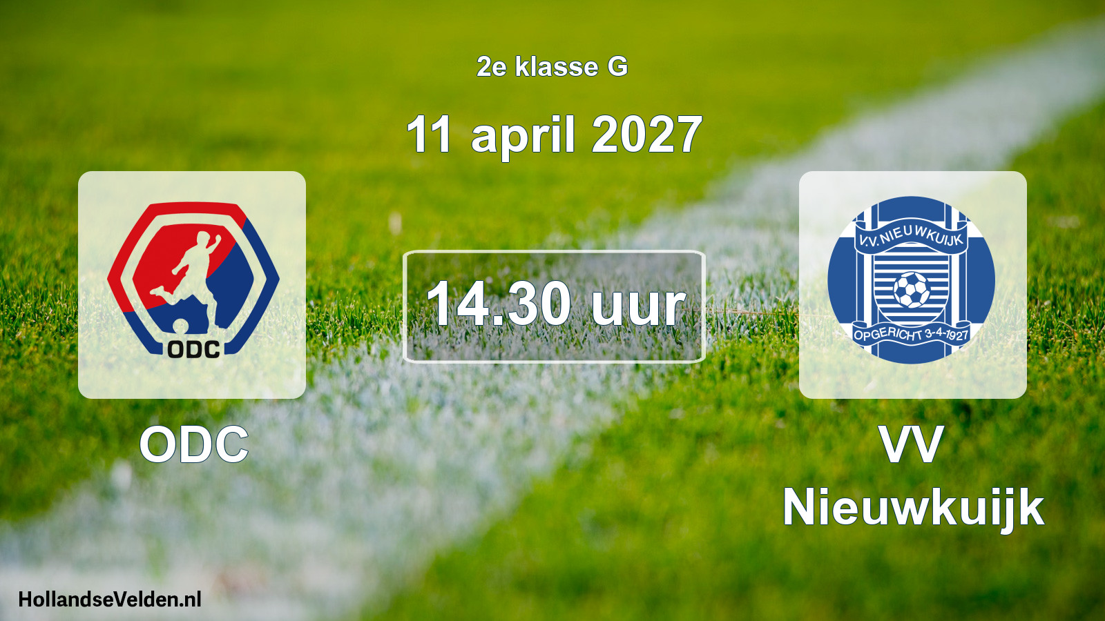 Geplande wedstrijd: ODC - VV Nieuwkuijk (11 april 2027)
