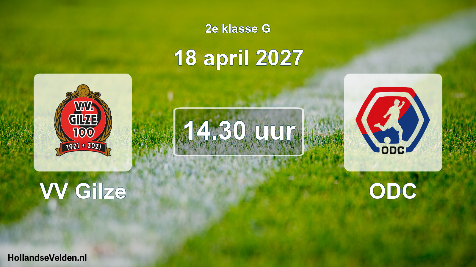 Scheduled Match: VV Gilze - ODC (18 April 2027)