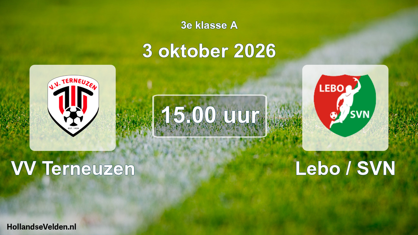 Geplande wedstrijd: VV Terneuzen - Lebo / SVN (3 oktober 2026)