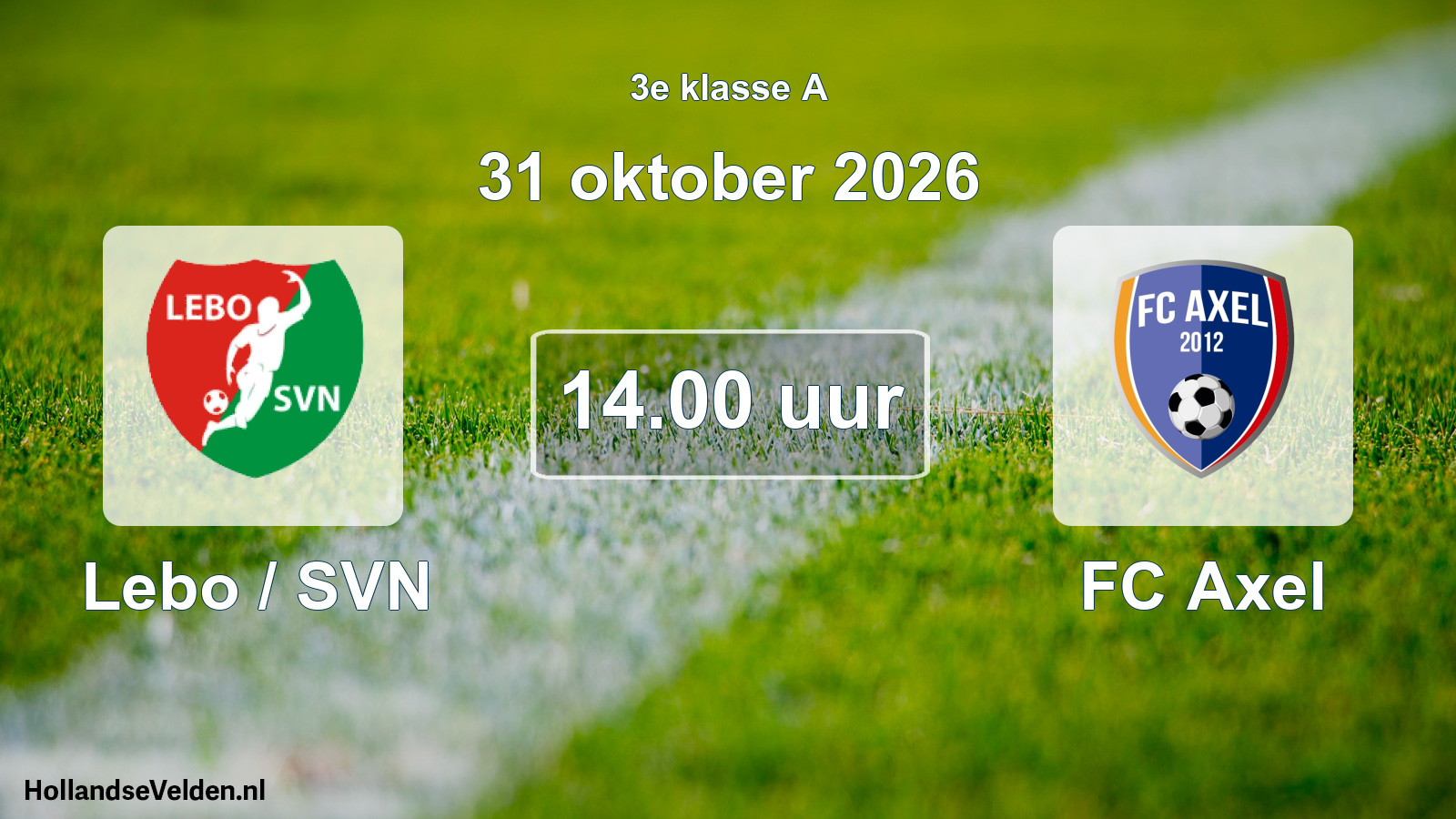 Geplande wedstrijd: Lebo / SVN - FC Axel (31 oktober 2026)