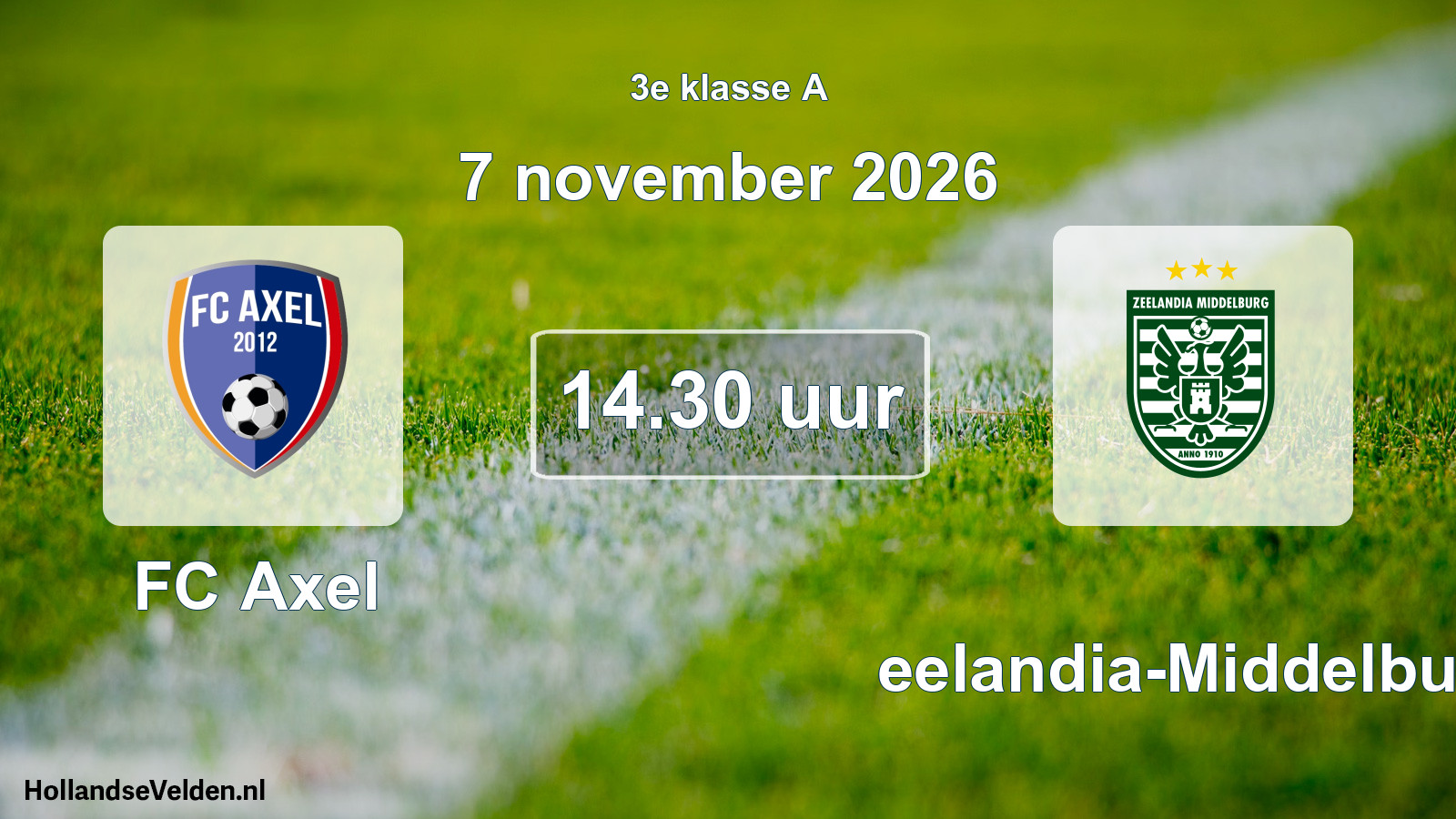 Geplande wedstrijd: FC Axel - Zeelandia-Middelburg (7 november 2026)