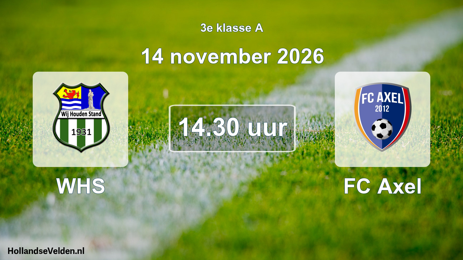 Geplande wedstrijd: WHS - FC Axel (14 november 2026)
