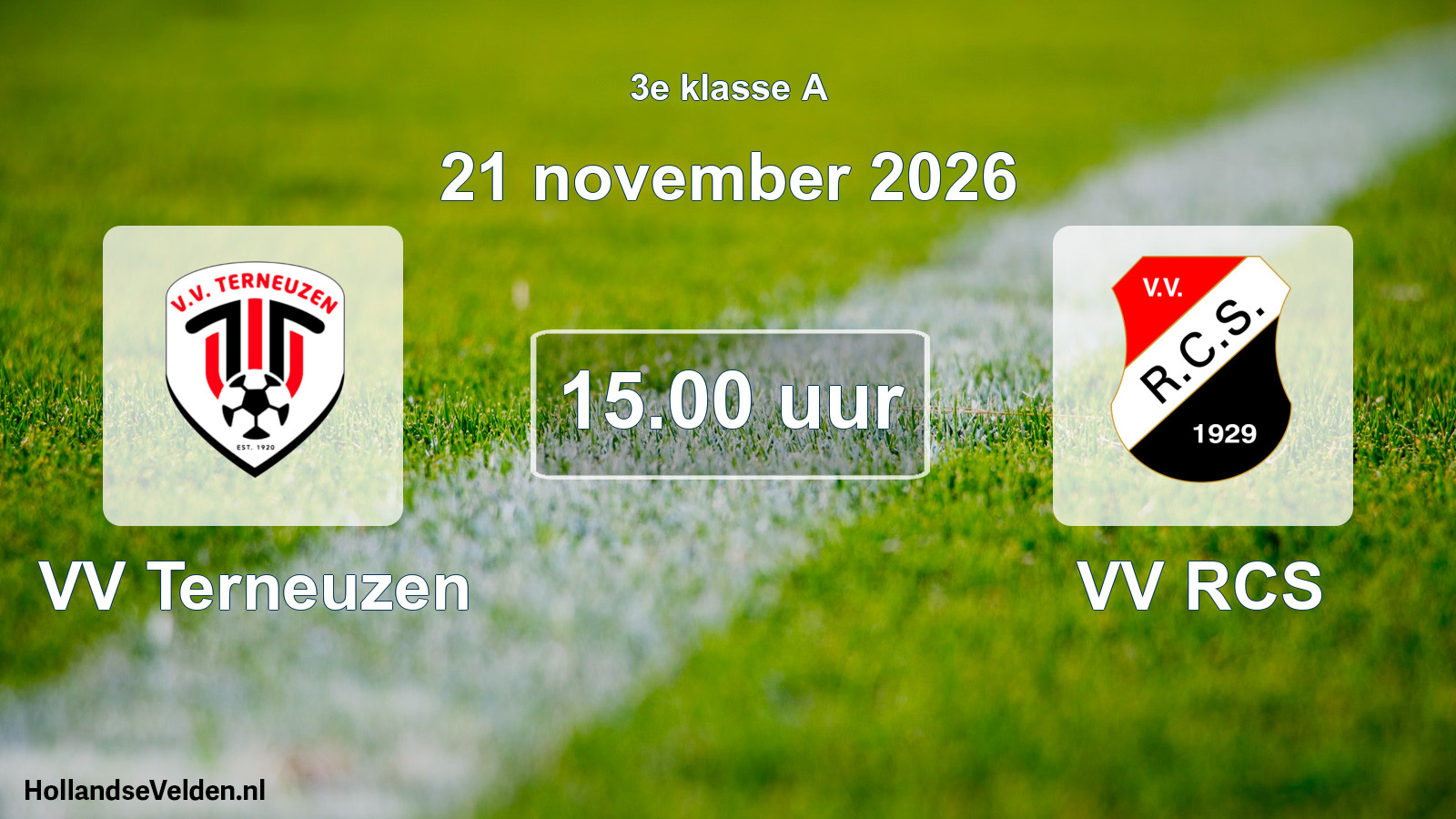 Geplande wedstrijd: VV Terneuzen - VV RCS (21 november 2026)