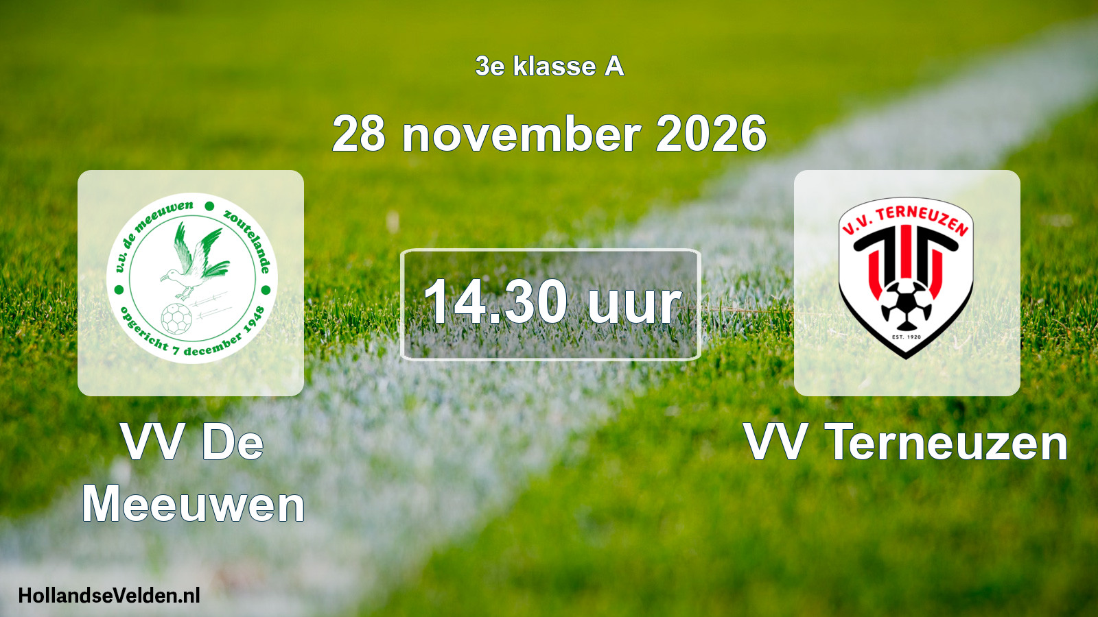 Geplande wedstrijd: VV De Meeuwen - VV Terneuzen (28 november 2026)