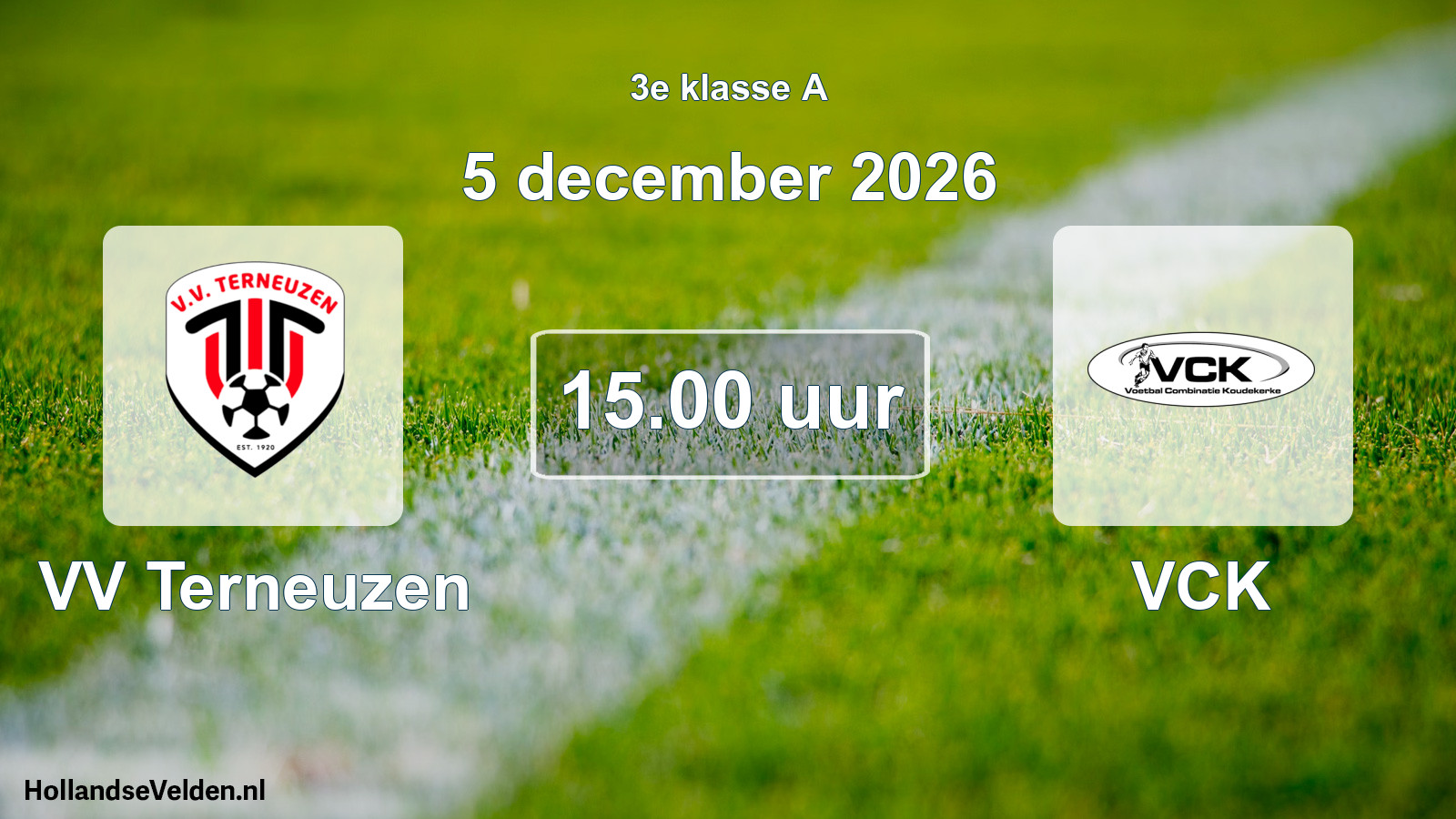 Geplande wedstrijd: VV Terneuzen - VCK (5 december 2026)