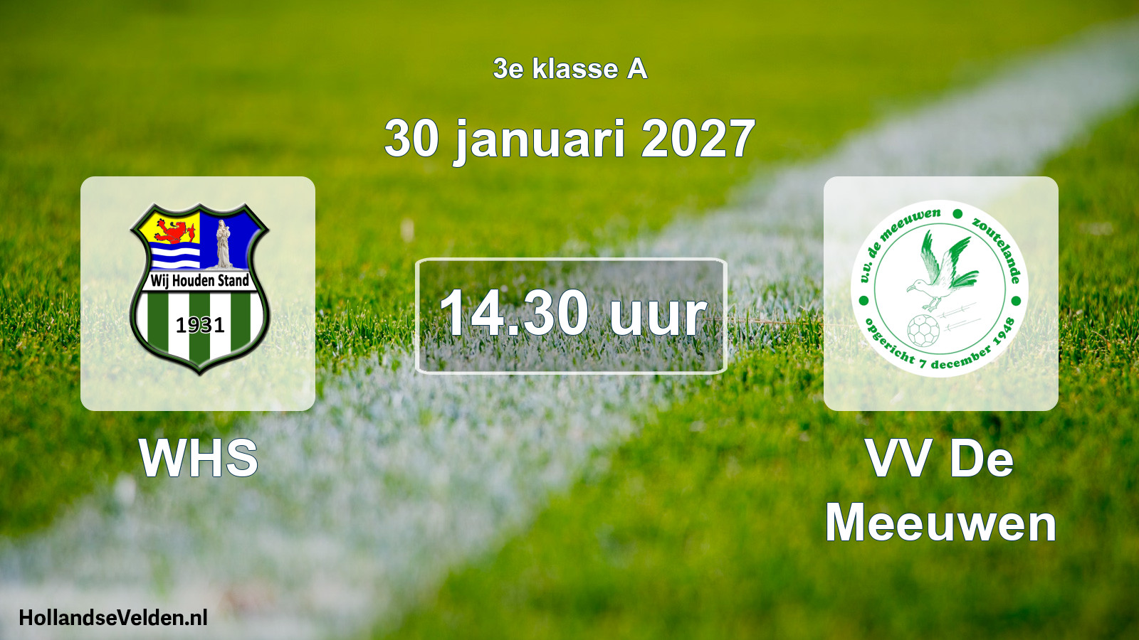 Geplande wedstrijd: WHS - VV De Meeuwen (30 januari 2027)