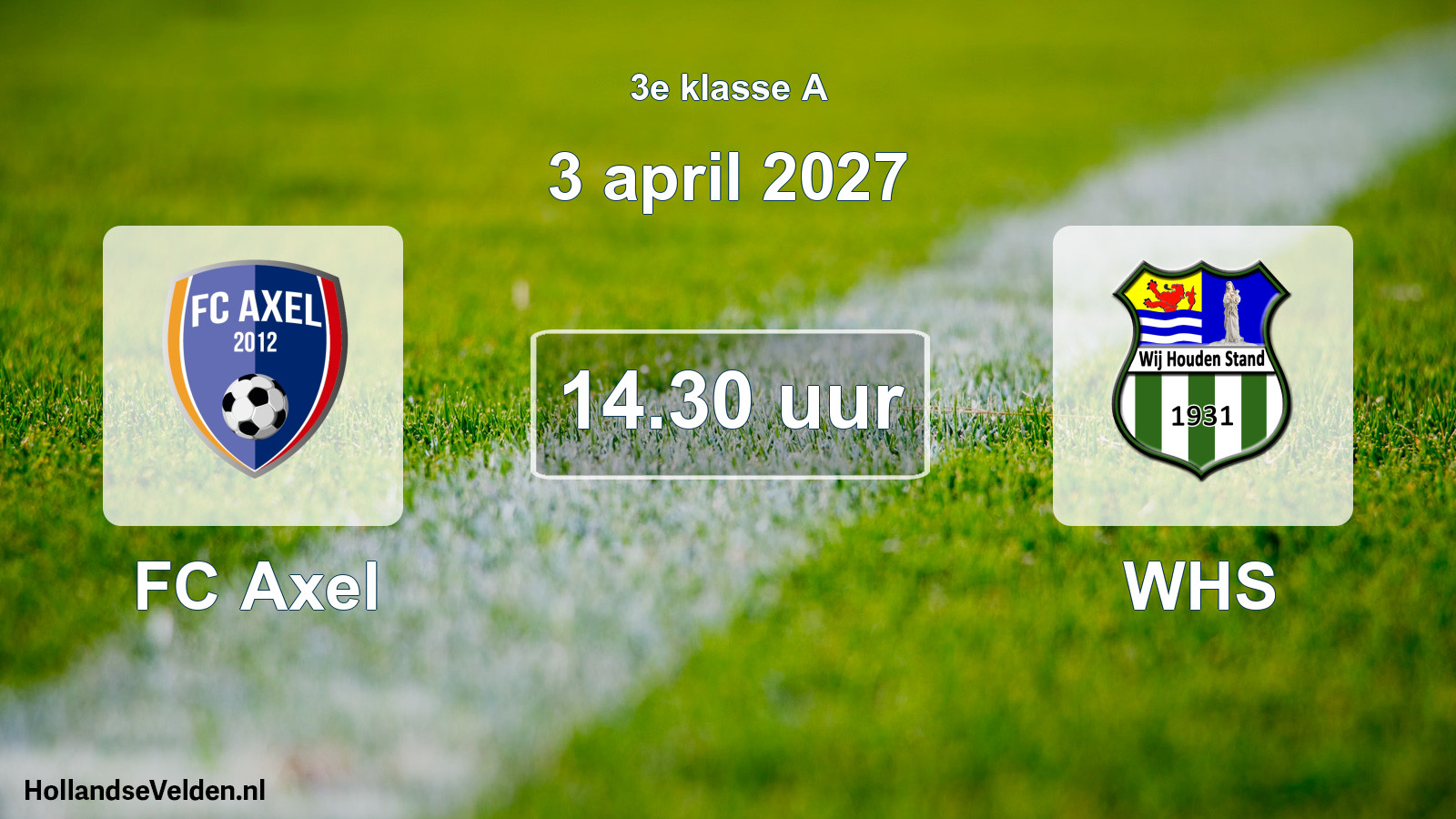 Geplande wedstrijd: FC Axel - WHS (3 april 2027)