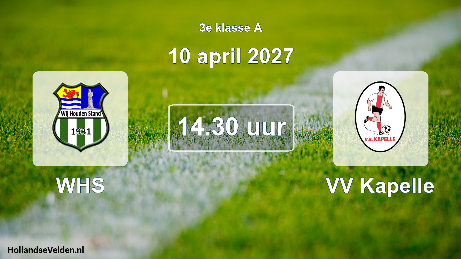 Geplande wedstrijd: WHS - VV Kapelle (10 april 2027)