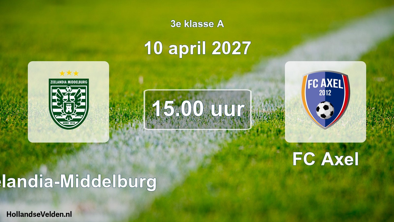 Geplande wedstrijd: Zeelandia-Middelburg - FC Axel (10 april 2027)