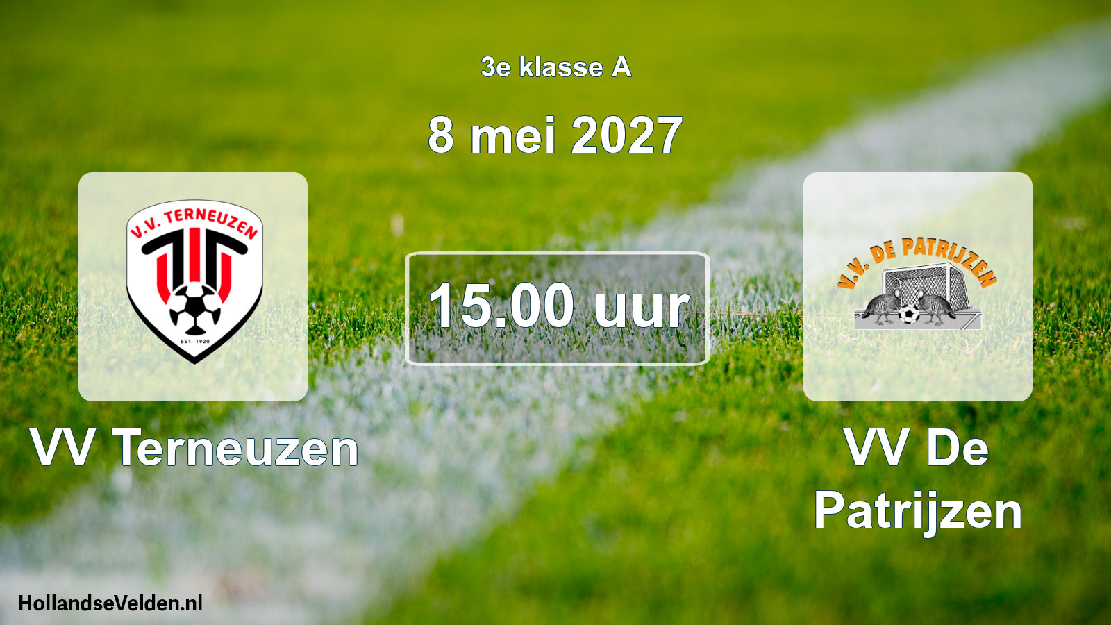 Geplande wedstrijd: VV Terneuzen - VV De Patrijzen (8 mei 2027)