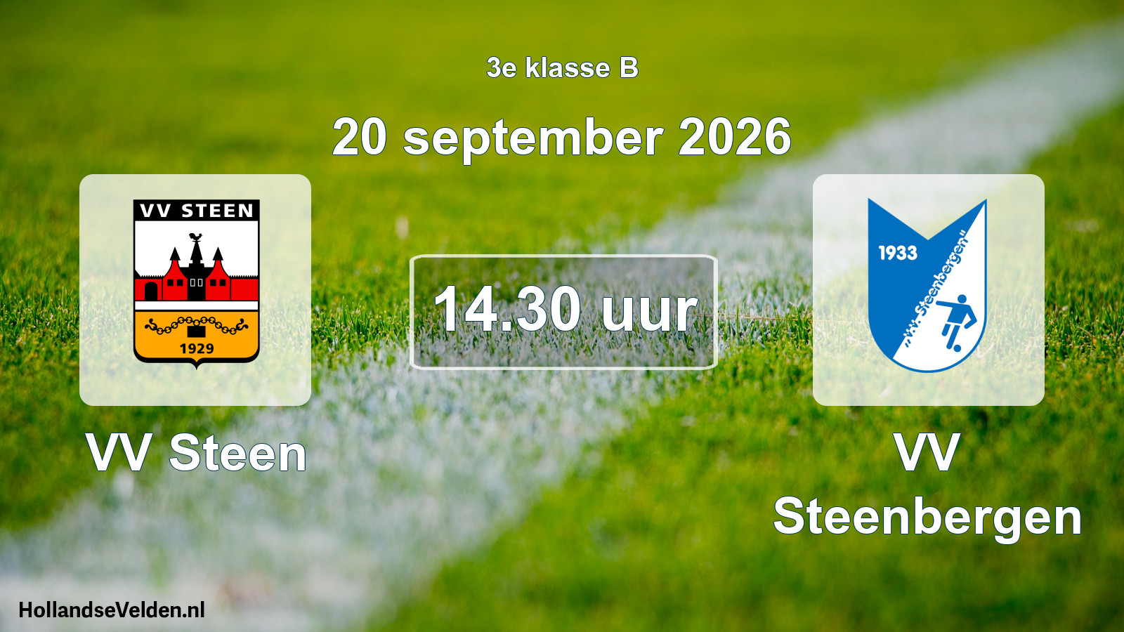 Scheduled Match: VV Steen - VV Steenbergen (20 September 2026)