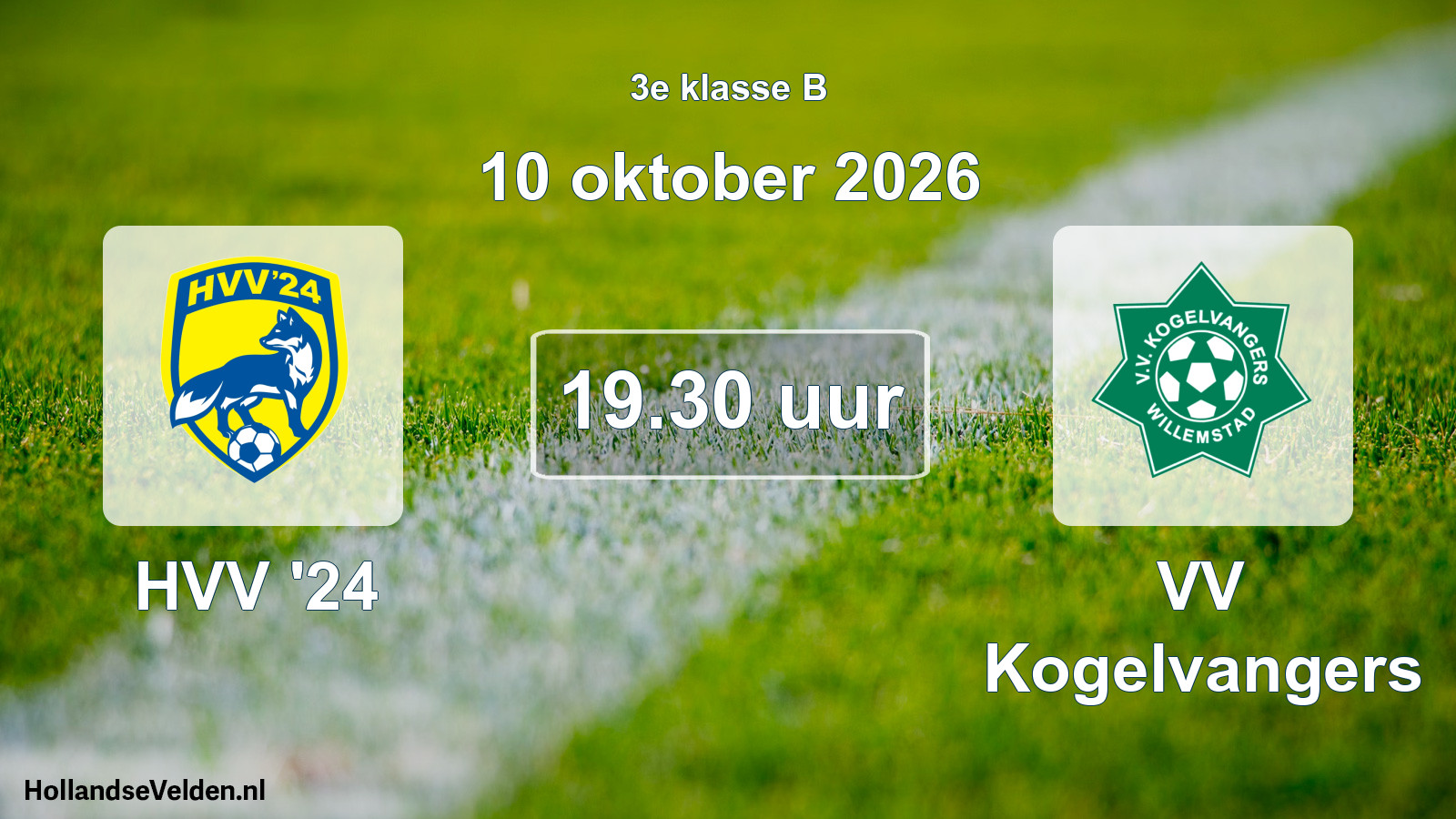Geplande wedstrijd: HVV '24 - VV Kogelvangers (10 oktober 2026)