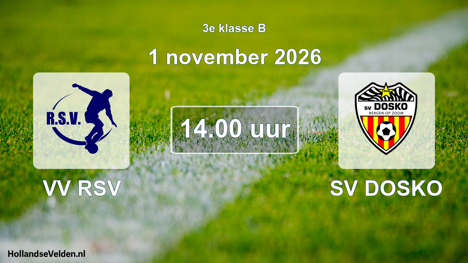 Scheduled Match: VV RSV - SV DOSKO (1 November 2026)