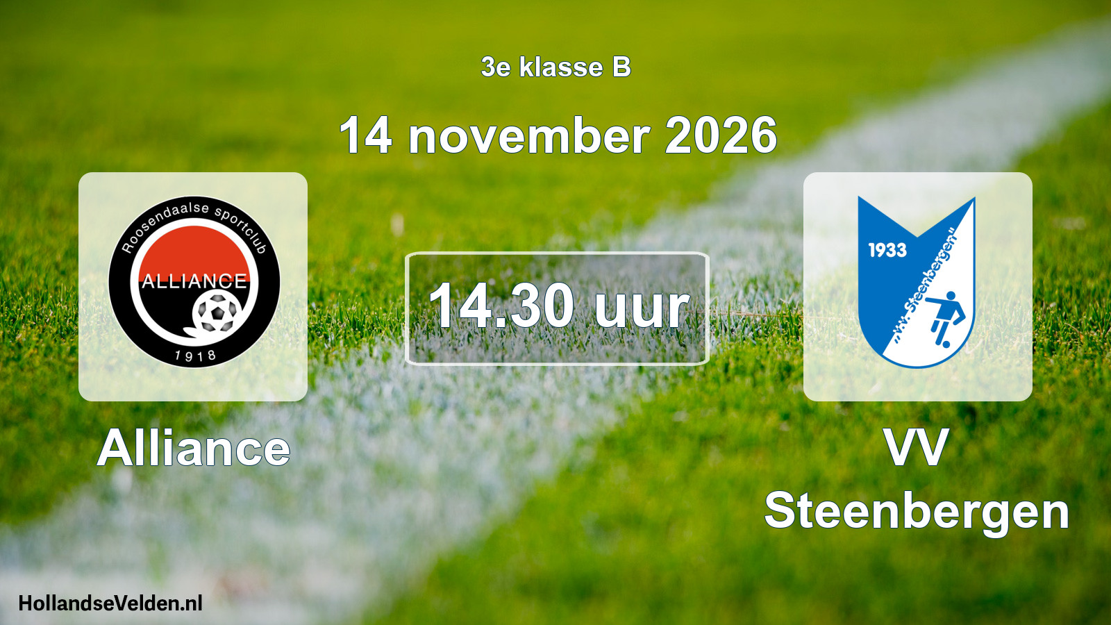 Geplande wedstrijd: Alliance - VV Steenbergen (14 november 2026)