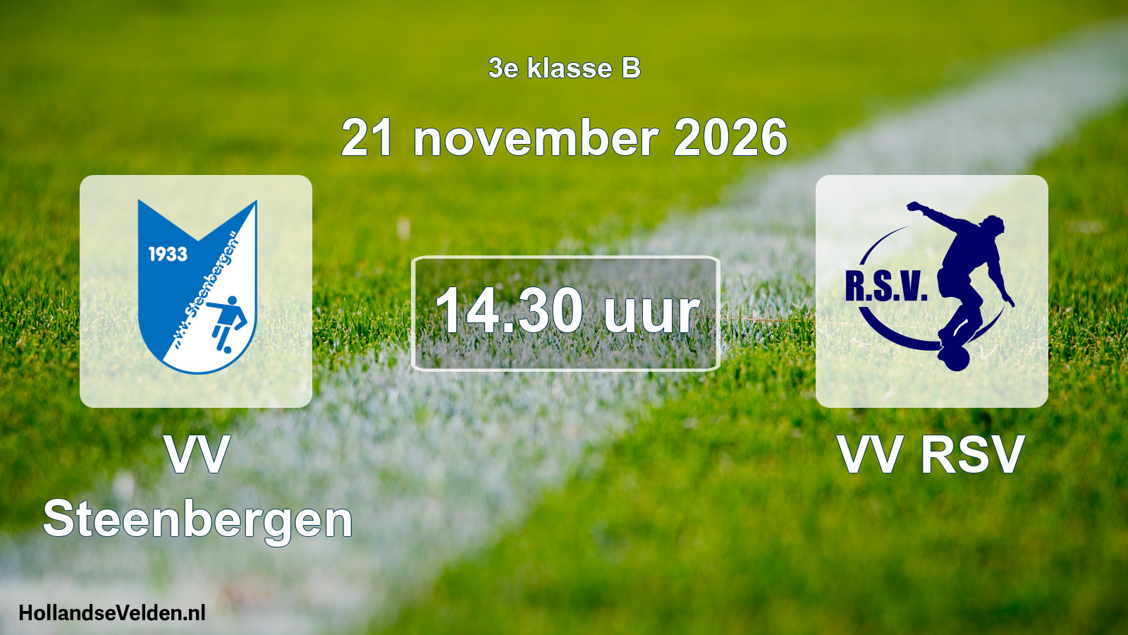 Scheduled Match: VV Steenbergen - VV RSV (21 November 2026)