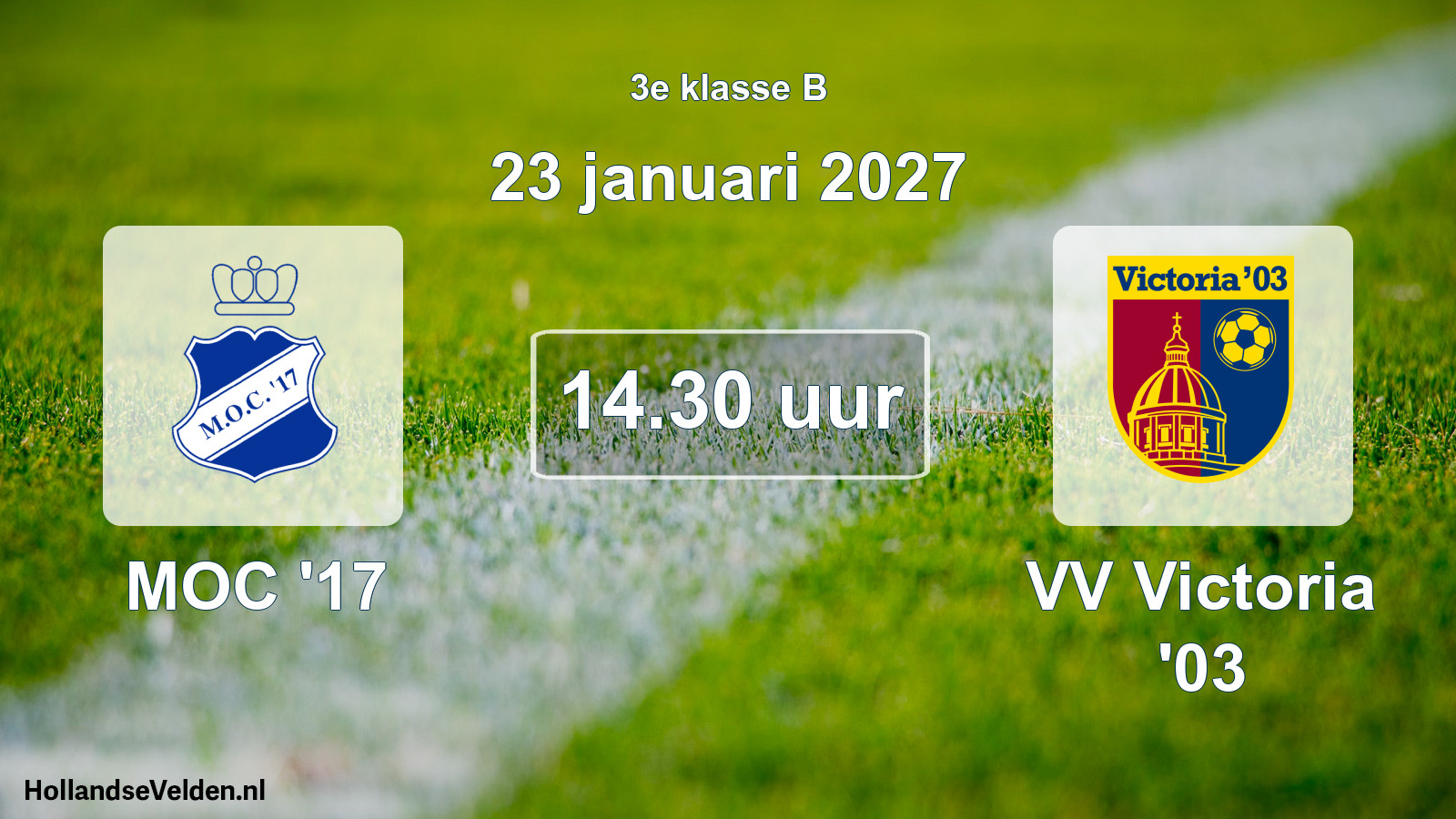 Geplande wedstrijd: MOC '17 - VV Victoria '03 (23 januari 2027)